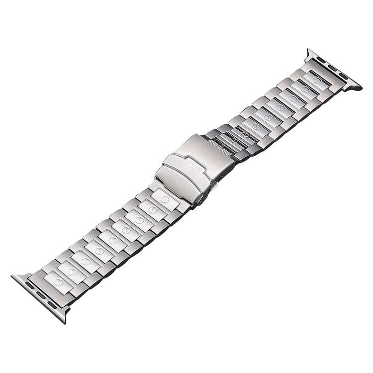 For Apple Watch Ultra 2 49mm Safety Buckle Titanium Steel Watch Band(Silver) by bashfashion