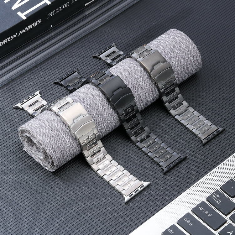 For Apple Watch Ultra 2 49mm Safety Buckle Titanium Steel Watch Band(Silver) by bashfashion