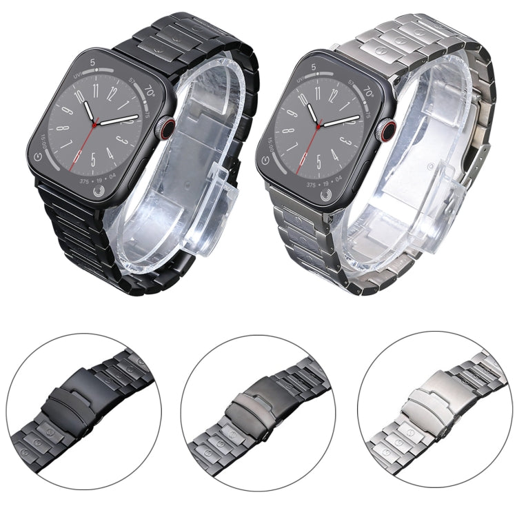 For Apple Watch Ultra 2 49mm Safety Buckle Titanium Steel Watch Band(Silver) by bashfashion