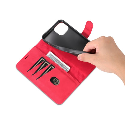 For iPhone 15 Plus AZNS Skin Feel Calf Texture Flip Leather Phone Case(Red) by AZNS