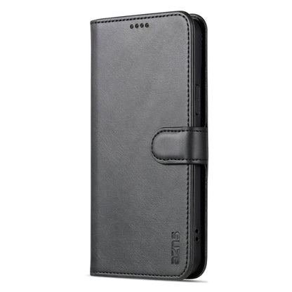 For iPhone 15 Plus AZNS Skin Feel Calf Texture Flip Leather Phone Case(Black) by AZNS