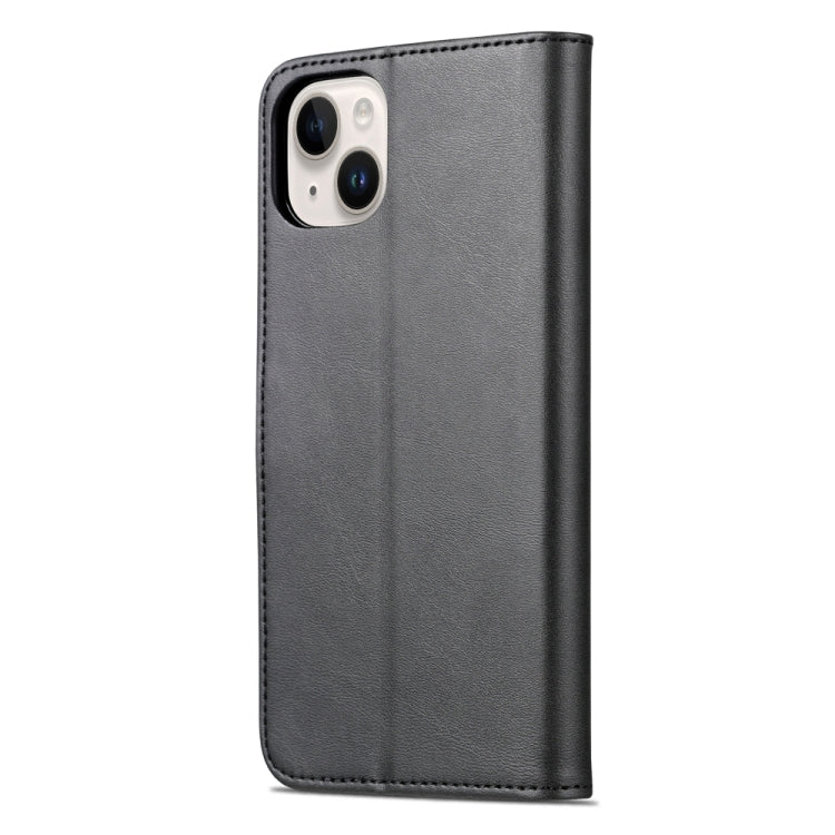 For iPhone 15 Plus AZNS Skin Feel Calf Texture Flip Leather Phone Case(Black) by AZNS