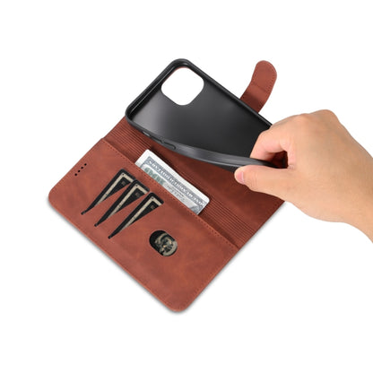 For iPhone 15 AZNS Skin Feel Calf Texture Flip Leather Phone Case(Brown) by AZNS