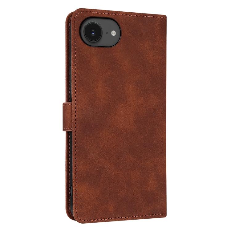 For iPhone 16e AZNS Skin Feel Calf Texture Flip Leather Phone Case(Brown) by AZNS
