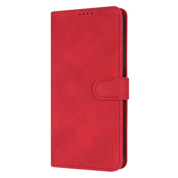 For iPhone 16e AZNS Skin Feel Calf Texture Flip Leather Phone Case(Red) by AZNS