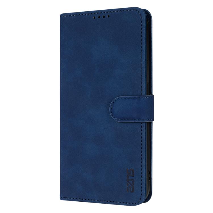 For iPhone 16e AZNS Skin Feel Calf Texture Flip Leather Phone Case(Blue) by AZNS