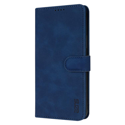For iPhone 16e AZNS Skin Feel Calf Texture Flip Leather Phone Case(Blue) by AZNS