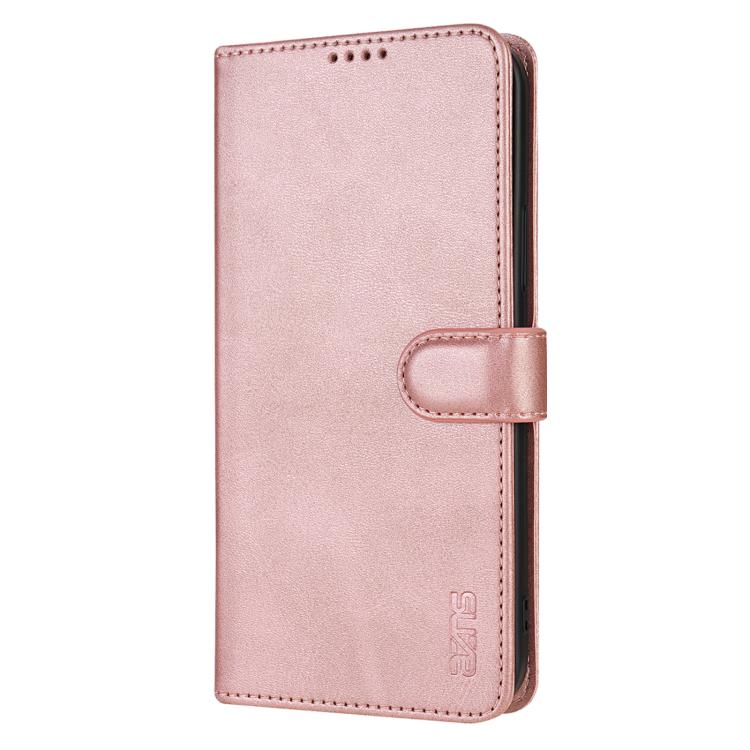 For iPhone 16e AZNS Skin Feel Calf Texture Flip Leather Phone Case(Rose Gold) by AZNS