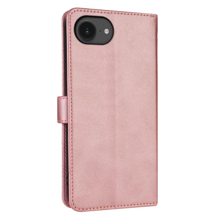 For iPhone 16e AZNS Skin Feel Calf Texture Flip Leather Phone Case(Rose Gold) by AZNS
