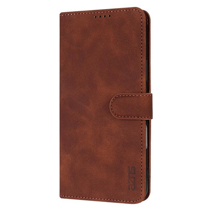 For iPhone 17 Pro Max AZNS Skin Feel Calf Texture Flip Leather Phone Case(Brown) by AZNS