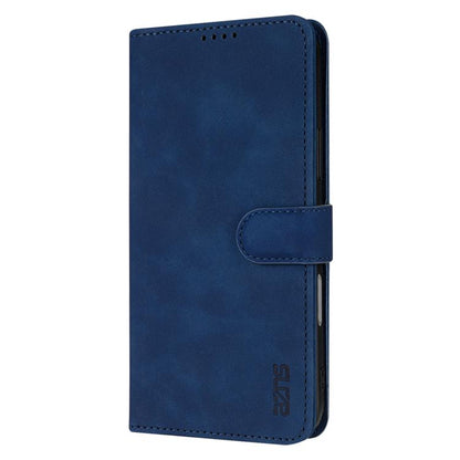 For iPhone 17 Pro Max AZNS Skin Feel Calf Texture Flip Leather Phone Case(Blue) by AZNS