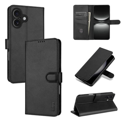 For iPhone 17 AZNS Skin Feel Calf Texture Flip Leather Phone Case(Black) by AZNS