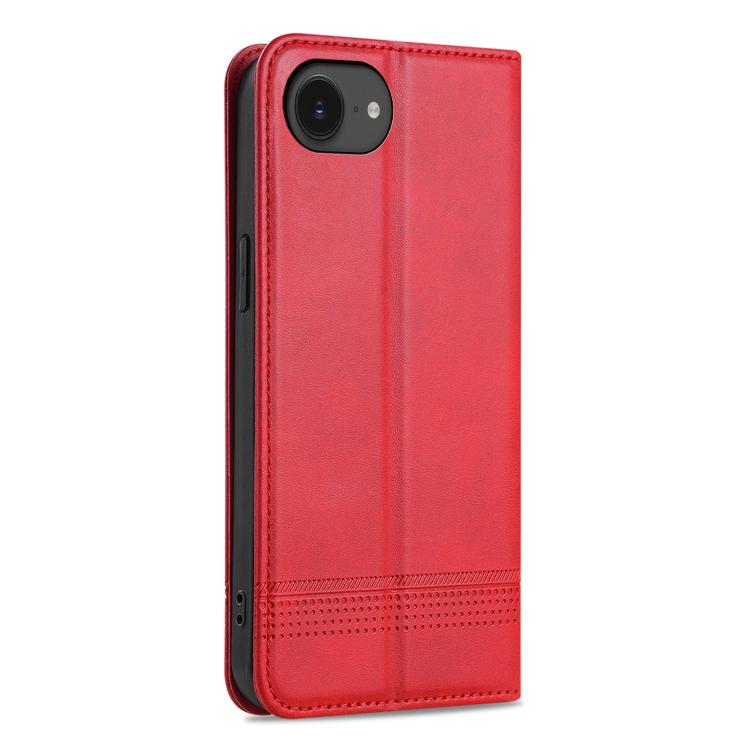 For iPhone 16e AZNS Magnetic Calf Texture Flip Leather Phone Case(Red) by AZNS