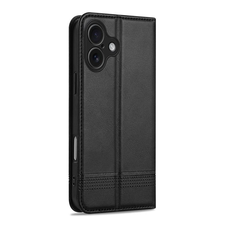 For iPhone 17 AZNS Magnetic Calf Texture Flip Leather Phone Case(Black) by AZNS