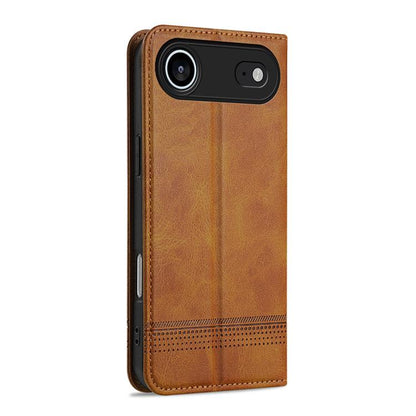 For iPhone Air AZNS Magnetic Calf Texture Flip Leather Phone Case(Light Brown) by AZNS