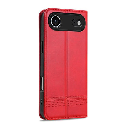 For iPhone Air AZNS Magnetic Calf Texture Flip Leather Phone Case(Red) by AZNS