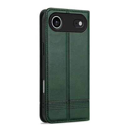 For iPhone Air AZNS Magnetic Calf Texture Flip Leather Phone Case(Dark Green) by AZNS