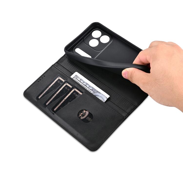 For iPhone 17 Pro AZNS Magnetic Calf Texture Flip Leather Phone Case(Black) by AZNS