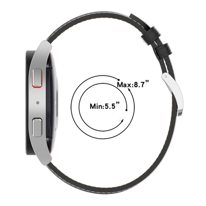 For Samsung Galaxy Watch 6 / 6 Classic Leather Replacement Watch Band(Red) by bashfashion