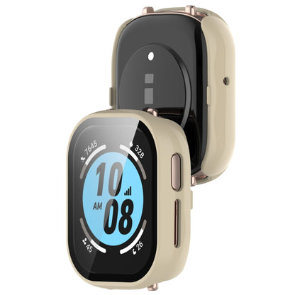 For Honor Watch 4 PC + 9H Tempered Glass Integrated Watch Case(Ivory White) by bashfashion