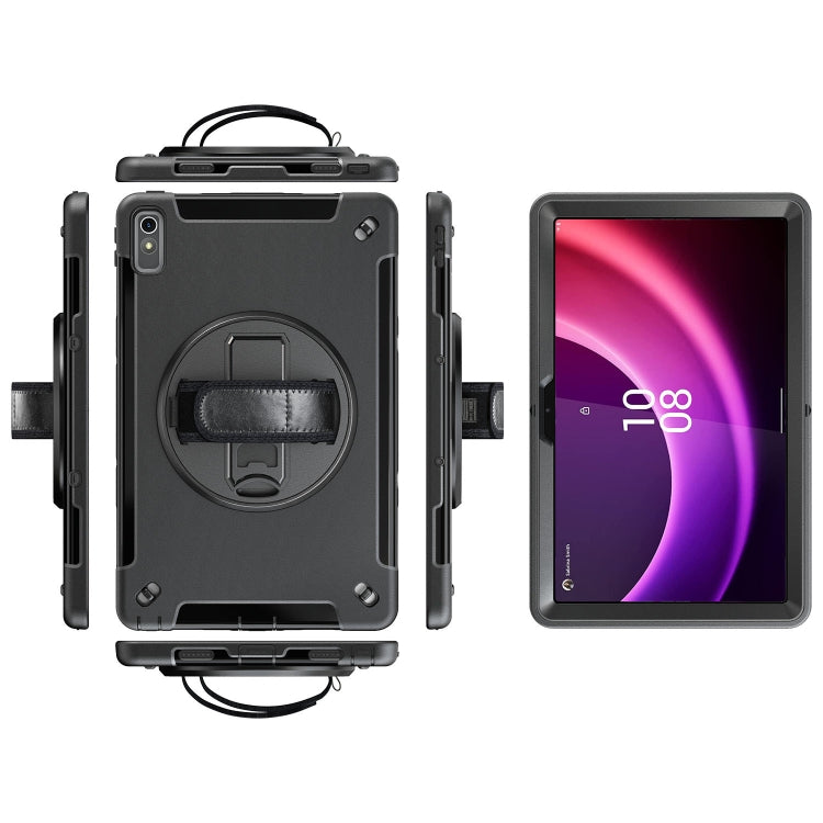 For Lenovo Tab P11 2nd Gen Multifunctional Three Proof Holder Tablet Case(Black) by bashfashion