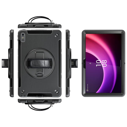 For Lenovo Tab P11 2nd Gen Multifunctional Three Proof Holder Tablet Case(Black) by bashfashion