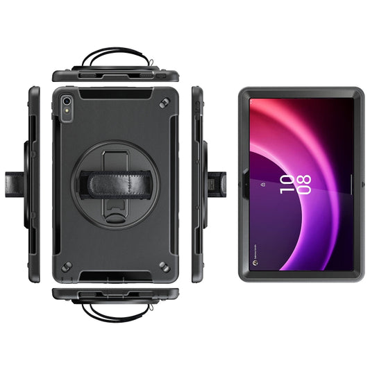 For Lenovo Tab P11 2nd Gen Multifunctional Three Proof Holder Tablet Case(Black) by bashfashion