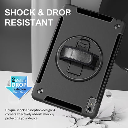 For Lenovo Tab P11 2nd Gen Multifunctional Three Proof Holder Tablet Case(Black) by bashfashion