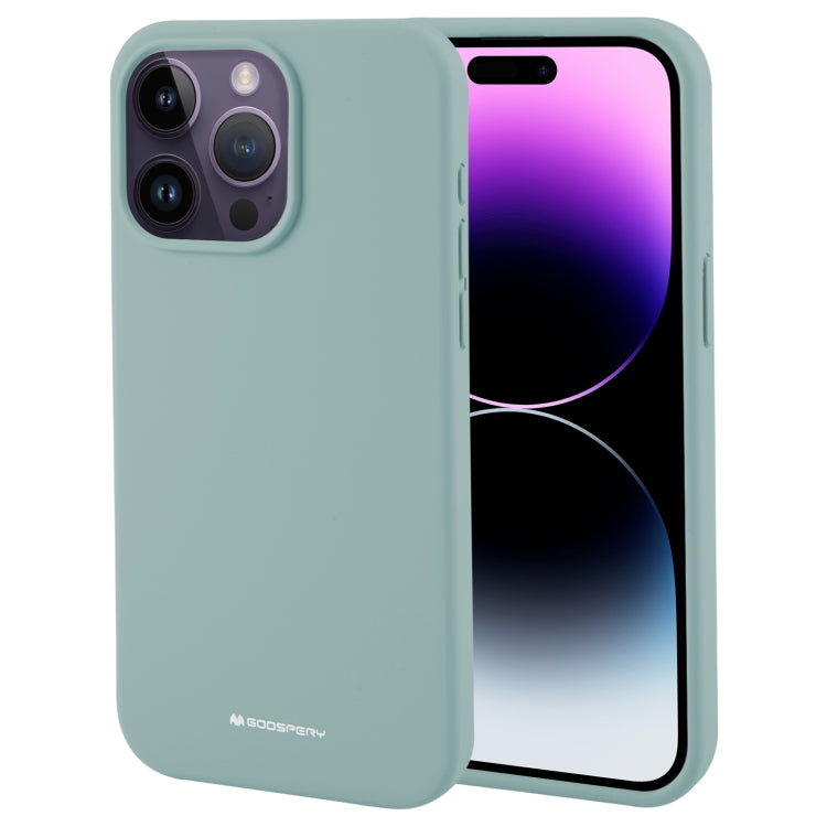 For iPhone 15 Pro Max GOOSPERY SILICONE Silky Soft TPU Phone Case(Light Green) by GOOSPERY