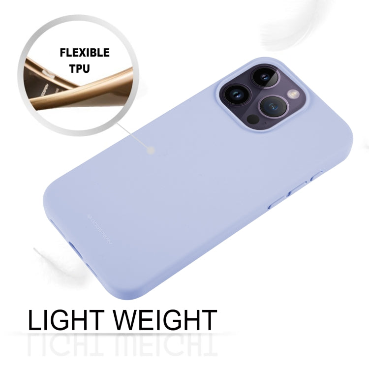 For iPhone 15 Pro Max GOOSPERY SILICONE Silky Soft TPU Phone Case(Lavender Grey) by GOOSPERY