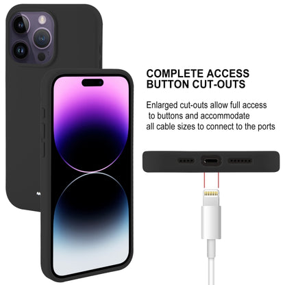 For iPhone 15 Pro Max GOOSPERY SILICONE Silky Soft TPU Phone Case(Black) by GOOSPERY