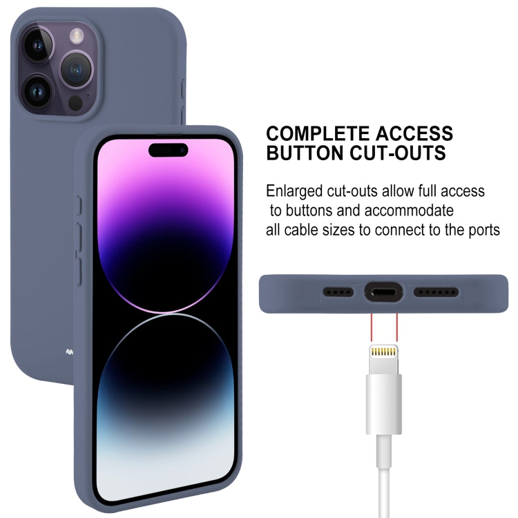 For iPhone 15 Pro Max GOOSPERY SILICONE Silky Soft TPU Phone Case(Blue) by GOOSPERY