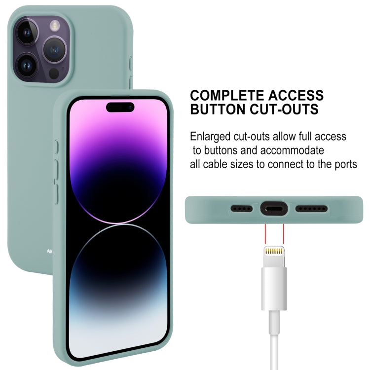 For iPhone 15 Pro GOOSPERY SILICONE Silky Soft TPU Phone Case(Light Green) by GOOSPERY