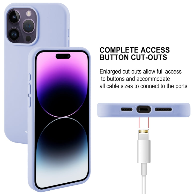 For iPhone 15 Pro GOOSPERY SILICONE Silky Soft TPU Phone Case(Lavender Grey) by GOOSPERY