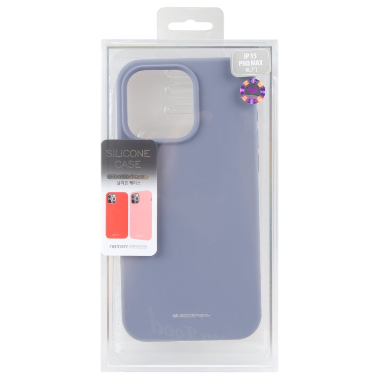 For iPhone 15 Pro GOOSPERY SILICONE Silky Soft TPU Phone Case(Lavender Grey) by GOOSPERY