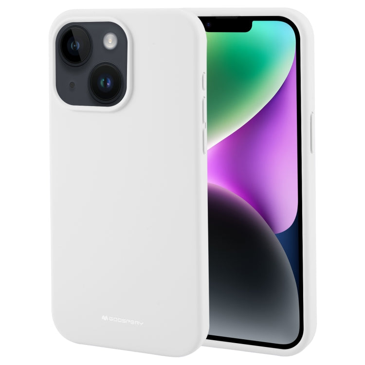 For iPhone 15 Plus GOOSPERY SILICONE Silky Soft TPU Phone Case(White) by GOOSPERY