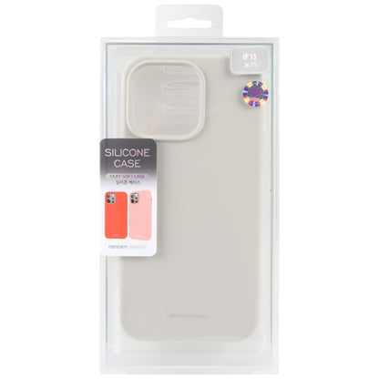 For iPhone 15 Plus GOOSPERY SILICONE Silky Soft TPU Phone Case(White) by GOOSPERY