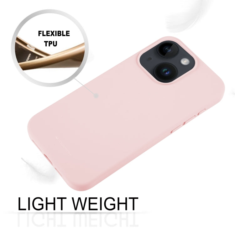 For iPhone 15 Plus GOOSPERY SILICONE Silky Soft TPU Phone Case(Pink) by GOOSPERY