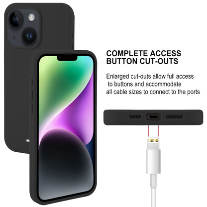 For iPhone 15 Plus GOOSPERY SILICONE Silky Soft TPU Phone Case(Black) by GOOSPERY