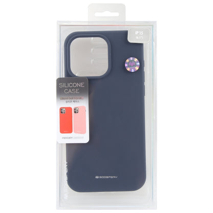 For iPhone 15 Plus GOOSPERY SILICONE Silky Soft TPU Phone Case(Blue) by GOOSPERY