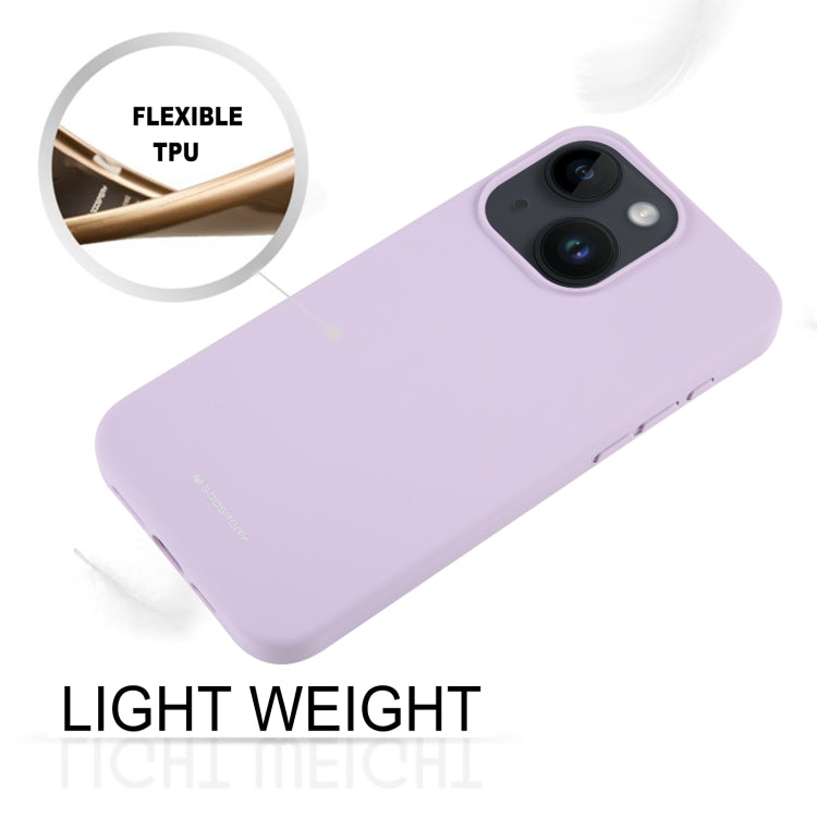 For iPhone 15 GOOSPERY SILICONE Silky Soft TPU Phone Case(Purple) by GOOSPERY