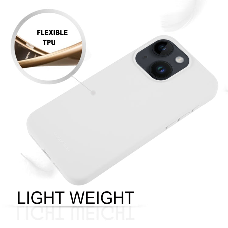 For iPhone 15 GOOSPERY SILICONE Silky Soft TPU Phone Case(White) by GOOSPERY