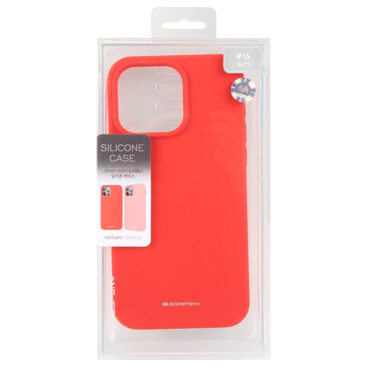For iPhone 15 GOOSPERY SILICONE Silky Soft TPU Phone Case(Red) by GOOSPERY