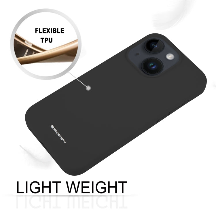 For iPhone 15 GOOSPERY SILICONE Silky Soft TPU Phone Case(Black) by GOOSPERY