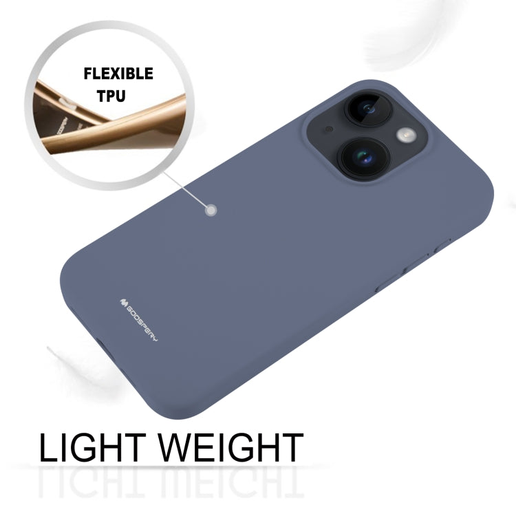 For iPhone 15 GOOSPERY SILICONE Silky Soft TPU Phone Case(Blue) by GOOSPERY