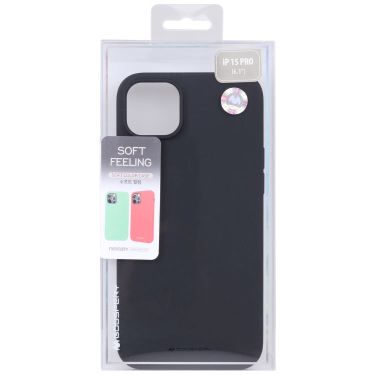 For iPhone 15 Pro GOOSPERY SOFT FEELING Liquid TPU Soft Phone Case(Black) by GOOSPERY
