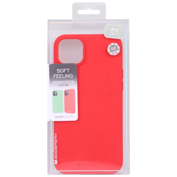For iPhone 15 Plus GOOSPERY SOFT FEELING Liquid TPU Soft Phone Case(Red) by GOOSPERY