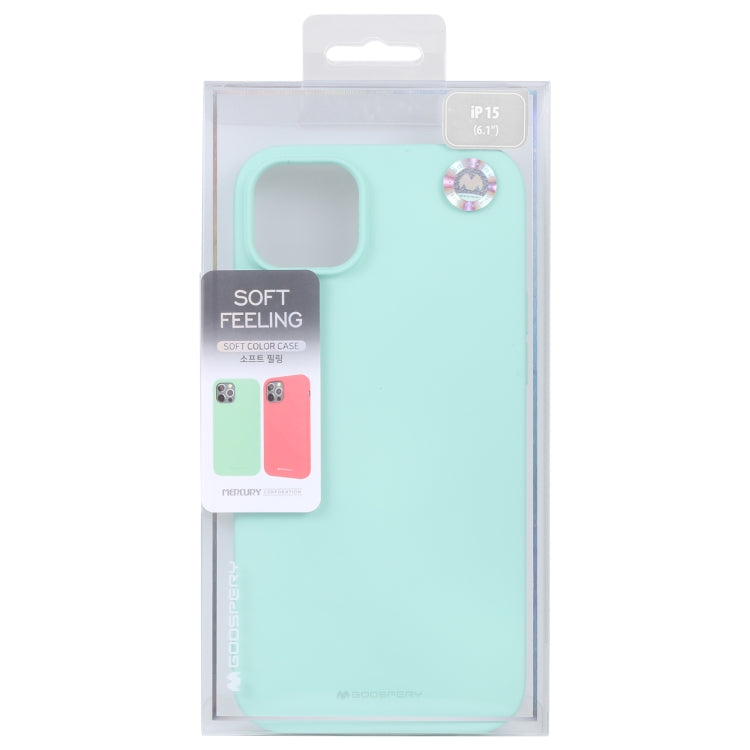 For iPhone 15 GOOSPERY SOFT FEELING Liquid TPU Soft Phone Case(Mint Green) by GOOSPERY