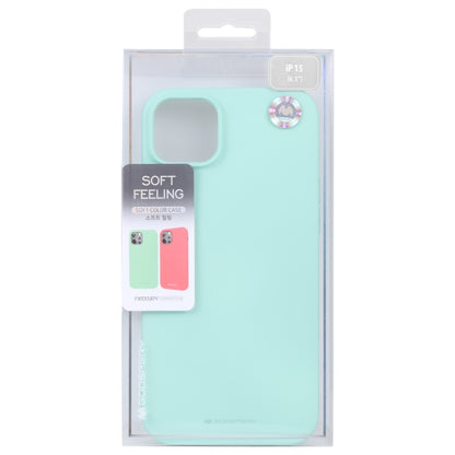 For iPhone 15 GOOSPERY SOFT FEELING Liquid TPU Soft Phone Case(Mint Green) by GOOSPERY