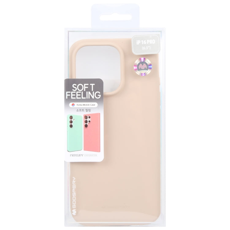 For iPhone 16 Pro Max GOOSPERY SOFT FEELING Liquid TPU Soft Phone Case(Apricot) by GOOSPERY